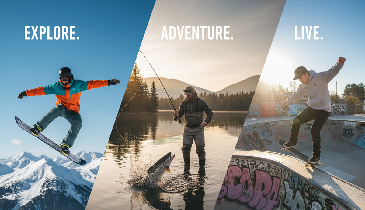Outdoor Sports Banner - Fishing Center
